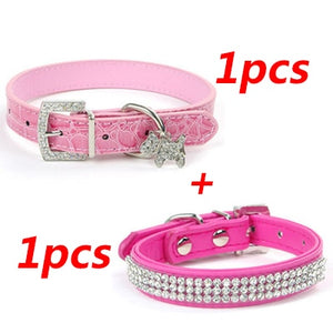 PU Leather Puppy Pet Dog Collars