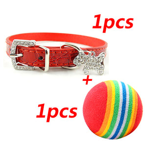 PU Leather Puppy Pet Dog Collars