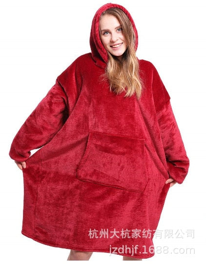 Winter Thick Comfy TV Blanket Sweatshirt