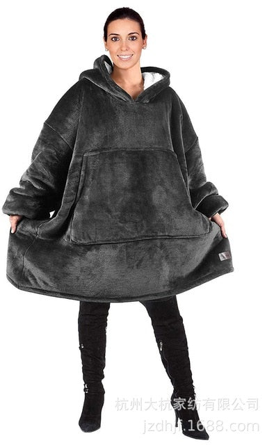 Winter Thick Comfy TV Blanket Sweatshirt