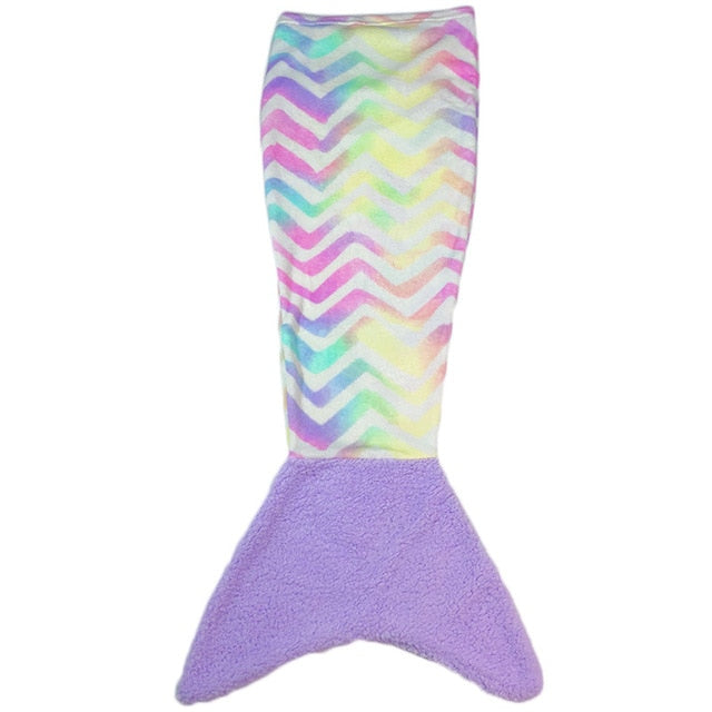 Blue And Pink Mermaid Blanket Beauty