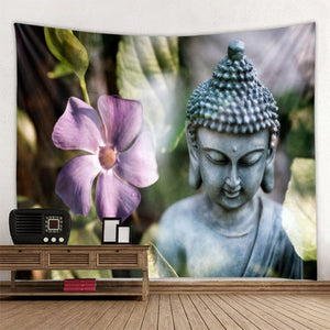 Flower Buddha Statue Prainted Plant