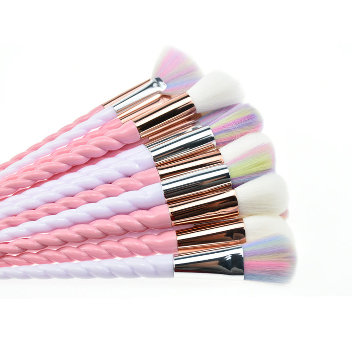 New 10 Unicorn Cosmetic Brushes Set