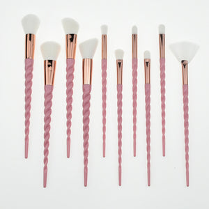 New 10 Unicorn Cosmetic Brushes Set