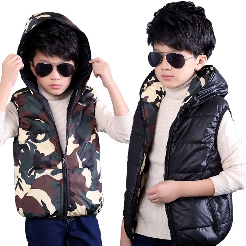 Autumn Winter Kids Boys Vest Down