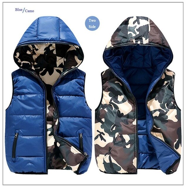 Autumn Winter Kids Boys Vest Down