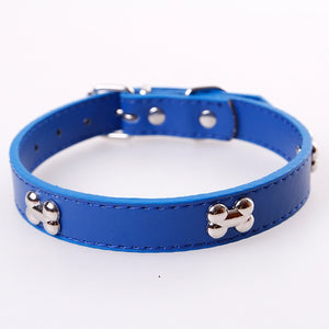 Bone Leather Durable Pet Dog Collar