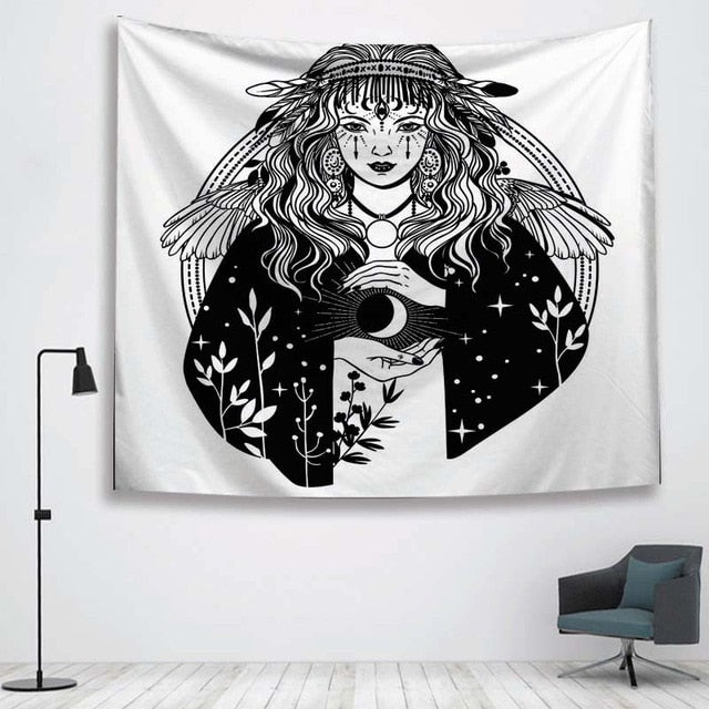 Sun Witchcraft Ouija Tapestry Wall