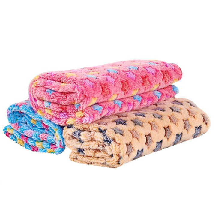 Coral Fleece Blanket Pet Mat With