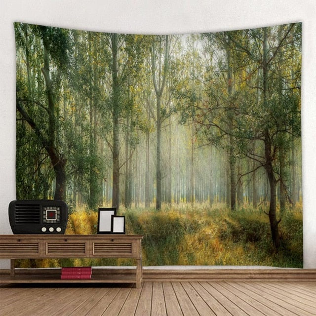 Beautiful Natural Forest Printed Large Wall