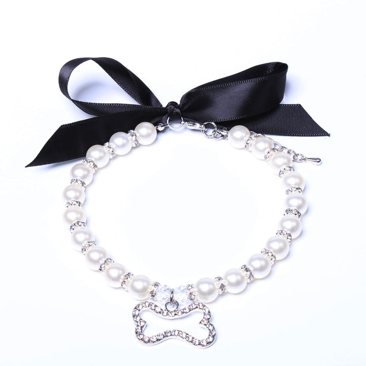 Pet Dog Pearls Necklace Collar