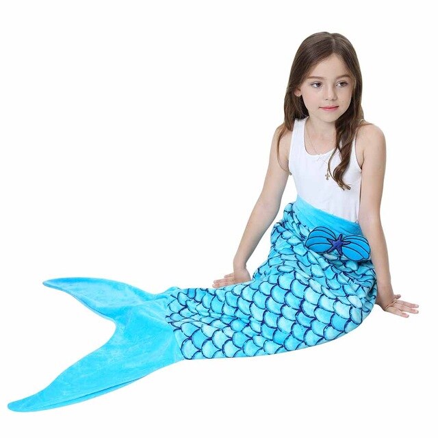 Lannidaa Mermaid Fish Tail Blanket Polar Fleece Wearable