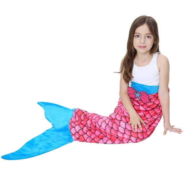 Lannidaa Mermaid Fish Tail Blanket Polar Fleece Wearable