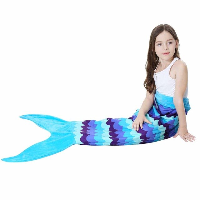 Lannidaa Mermaid Fish Tail Blanket Polar Fleece Wearable